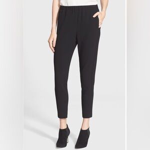 Theory Thorene pull on Black tapered pants.